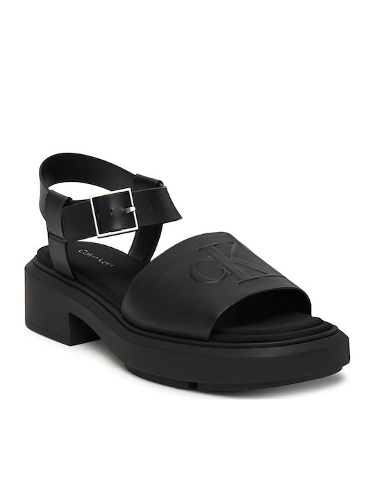 Calvin Klein Women's Black Flat Sandals