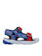 Kids' Sandals Spiderman with Hoop & Loop Closure and Lights Blue