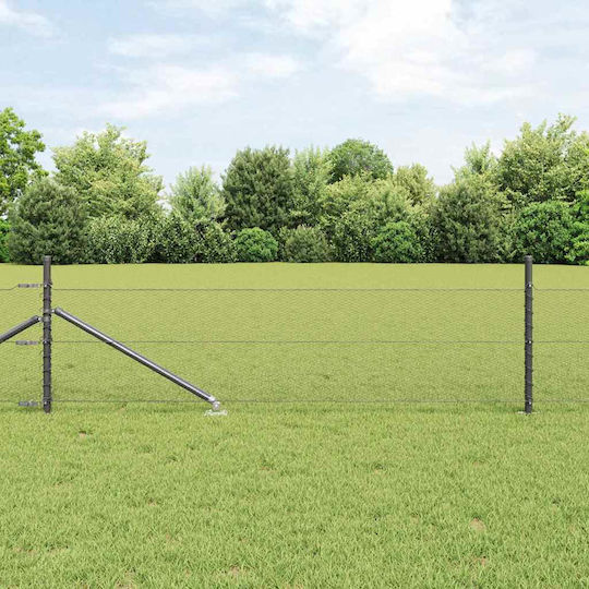 vidaXL Drahtzaun Set Grau 0,5x100m