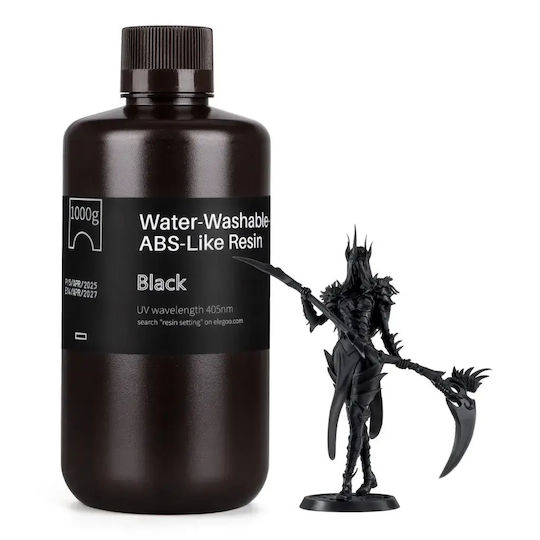 Elegoo Wasserwaschbares Harz Für 3D Drucker Schwarz 1kg