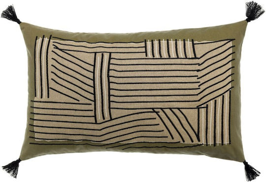 Vivaraise Sofa Cushion Kori 100% Cotton Green 40x65cm