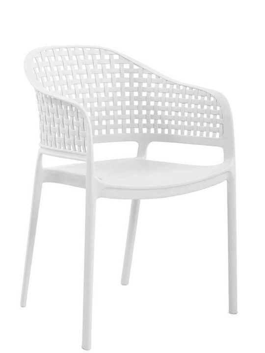 Varossi Gartenstühle Rattan Cuba Weiß