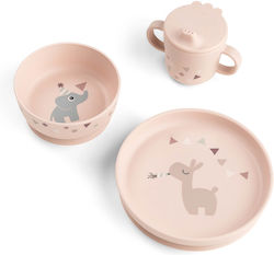 Done by Deer Baby- und Kinder-Essgeschirr aus Silikon mit Rutschfester Basis Rosa 3Stück Done by Deer Baby- und Kinder-Essgeschirr aus Silikon mit Rutschfester Basis Rosa 3Stück