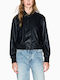 Damen Biker Jacke Schwarz