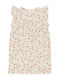 Kids Fabric Dungarees White