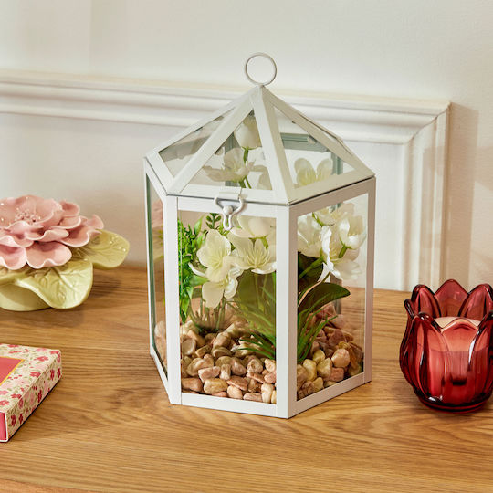 Τεχνητό Φυτό Γυάλα 16.5x14x23 A-s Fleur De Rose 214020 16.5x14x23 Γυάλινο