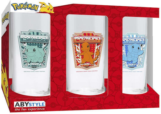 Abysse Pokemon Комплект Стъклени Чаши 3 Брой