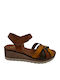 Sommer Damenplattformen Tabac Braun