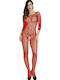 Full Bodystocking Fishnet Red Os
