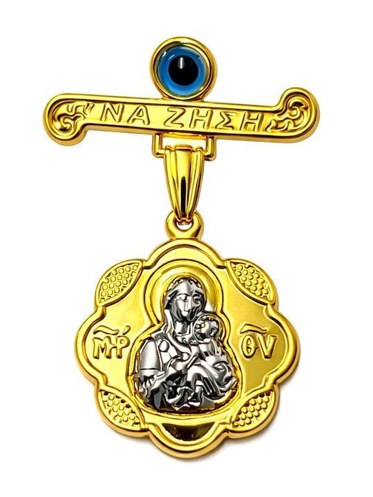 Paraxenies Children's Safety Pin Charm from Gilded Silver
