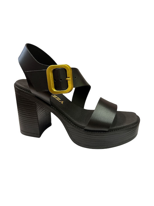 Ragazza Leather Sandals Black