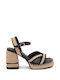 Leder Damen Sandalen Beige
