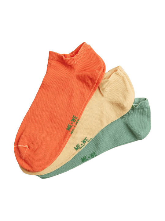 ME-WE Women's Socks Orange 3Pack