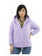 Short Women's Jacket for Spring Autumn Eggplant