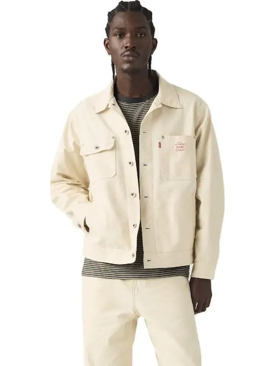 Sunrise Trucker Denim Jacket Undyed Ecru White