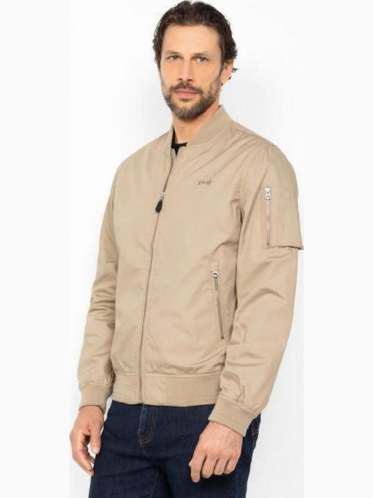 Schott NYC Bomber Jacket Beige