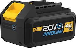 Deli Deli Lithium Werkzeugbatterie 20V mit Batteriekapazität 4Ah Deli Deli Lithium Werkzeugbatterie 20V mit Batteriekapazität 4Ah