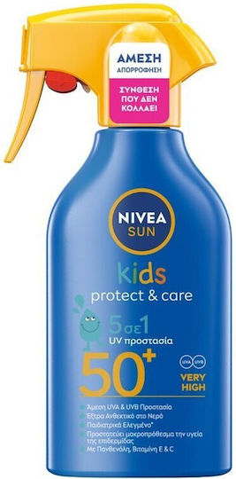 Nivea Sun Kids Protect & Care SPF50+ Wasserdichtes Kinder Sonnenschutzmittel Spray 250ml