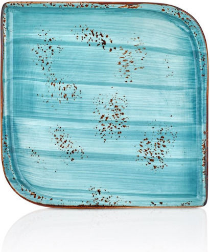 By Bone Shallow Square Serving Plate Made of Porcelain 25x25cm