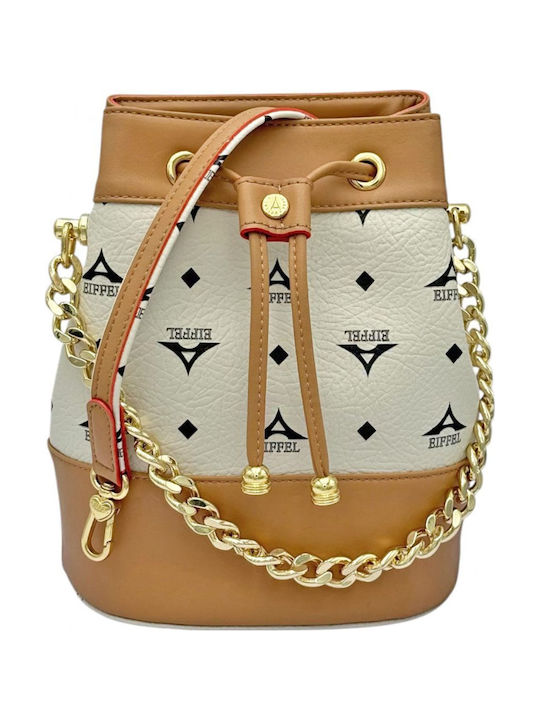 La tour Eiffel Women's White Drawstring Bag