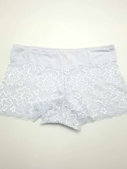 Topaki Boxer With Lace White Women's Briefs