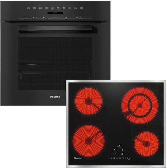 Miele Counter Top Oven 76lt with Ceramic Hobs W59.5cm Black Obsidian