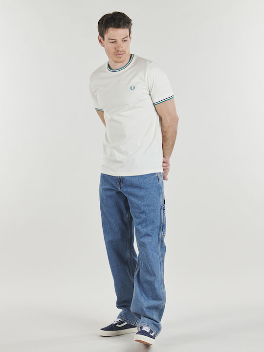 Fred Perry Twin Tipped Polo T-Shirt White