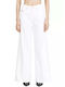 Women's Jean Pants in Wide Leg Style White