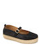 Leather Women's Ballerina Shoes in Black Colour