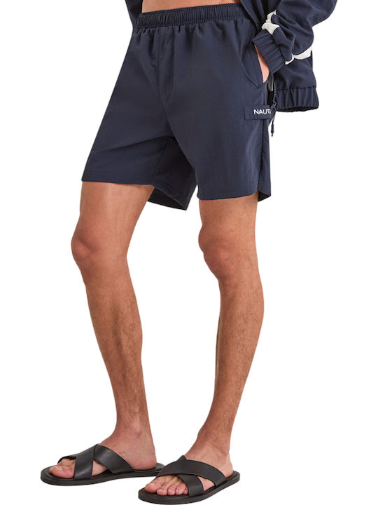 Nautica Men's Swimwear Shorts Dark Blue Striped