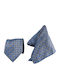 Men's Tie Handkerchief 6cm Nino Venturi A70 Light Blue