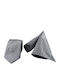 Men's Tie Handkerchief 6cm Nino Venturi A148 Gray