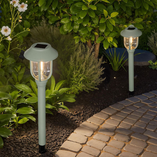 Aoda Spiked Solar Light Flowerpot Green with Photocell IP44