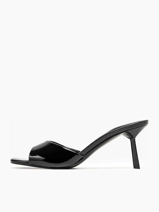 Guess Mules με Τακούνι σε Μαύρο Χρώμα