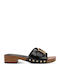 Damen Flache Sandalen Schwarz