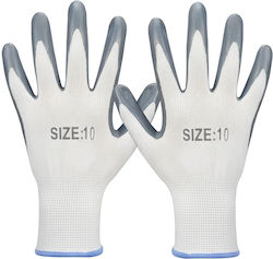 Avizar Protective Gloves Size 10 In Comfortable Durable Fabric White Gray