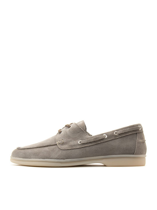Komis & Komis Δερμάτινα Γυναικεία Boat Shoes σε Γκρι Χρώμα