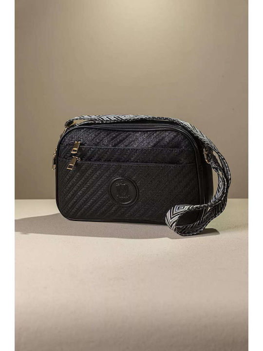 Fragola Straw Women's Crossbody Bag Black
