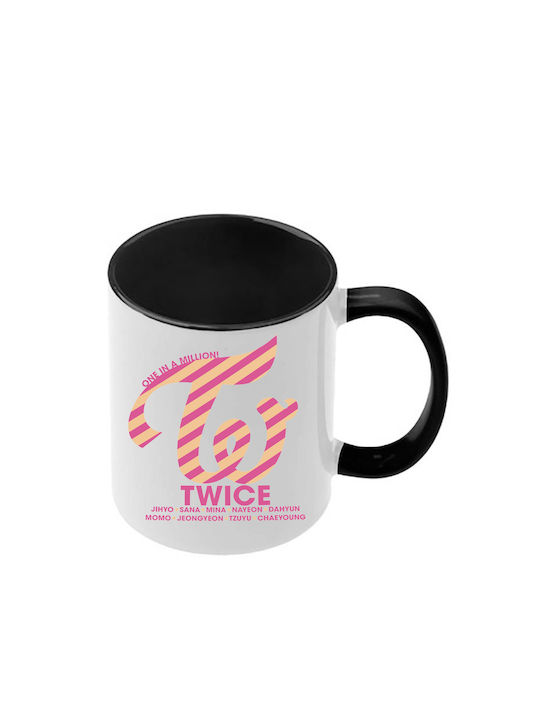 Κούπα Kpop Twice Μαύρη Λαβή Εσωτερικό