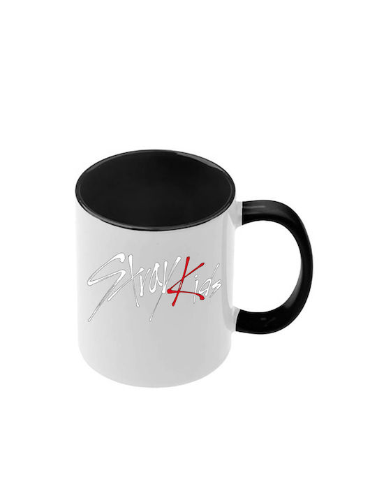 Κούπα Kpop Straykids Μαύρη Λαβή Εσωτερικό