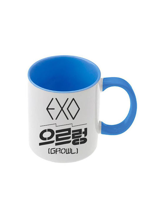 Κούπα Kpop Exo Γαλάζια Λαβή Εσωτερικό