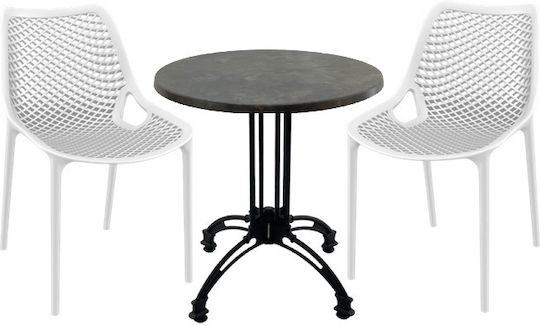 Garden & Outdoor Furniture Sets Dining Room for Small Balcony Maple 3 Pieces MAPLE