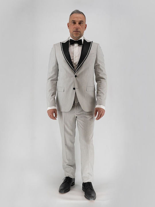 Men's Suit with Vest Gray Arzan
