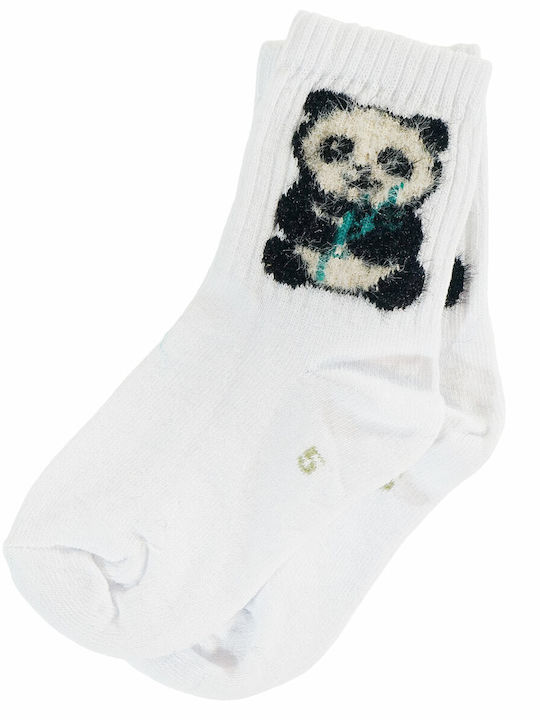 Unlu Παιδικές Κάλτσες White Panda Hugs