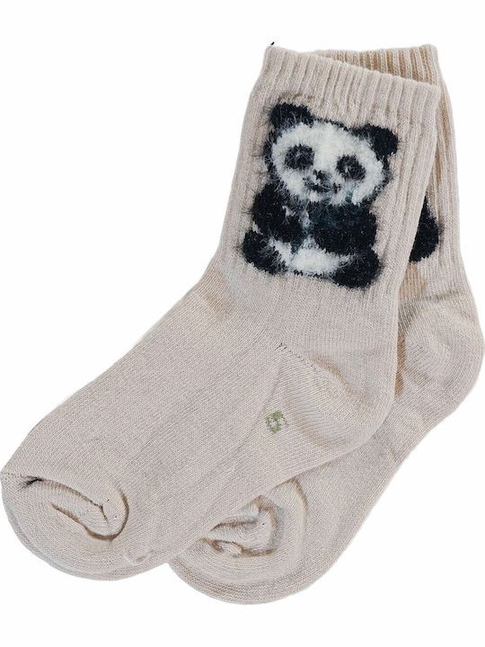 Unlu Παιδικές Κάλτσες Beige Panda Hugs