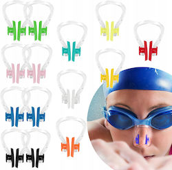 Set 14 Swimming Nose Clips Zola Anatomical Shape Silicone Plastic 10 Different Colors