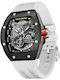 Tsar Bomba Men's Watch 45mm Automatic with White Rubber Strap