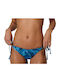 Bikini Slip with Laces Blue