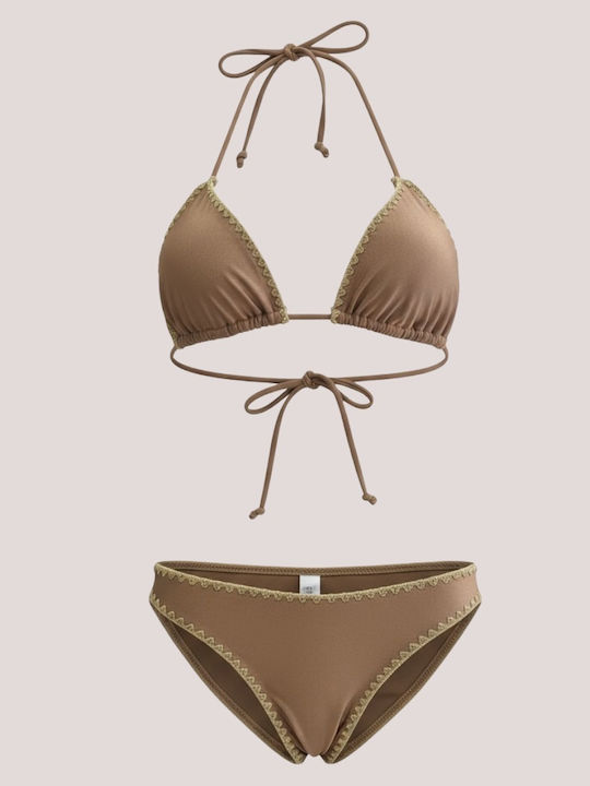 Set Bikini Triunghi Push Up & Brazilia Bronz