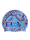 Funky Silikon Badekappe Blaue Bits
